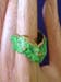 anello fascia verde,papier machè.